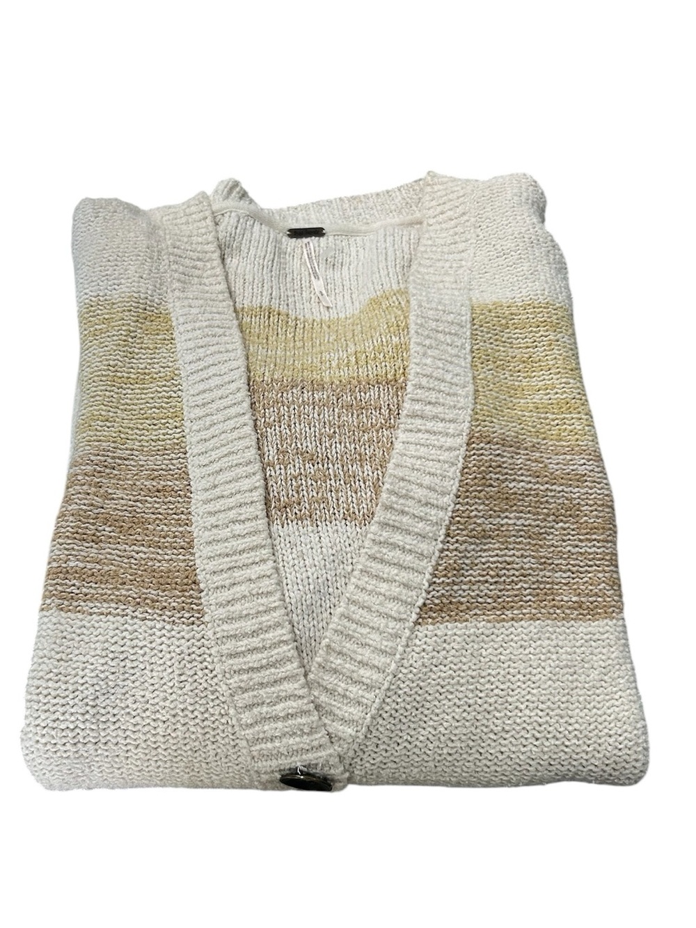 Free People Southport Beach Cardigan Chunky Knit Button Front Grains Combo Small - Picture 6 of 13
